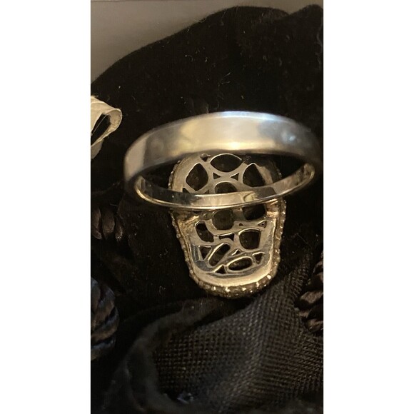AUTHENTIC BAVNA Skull Ring 1.23 tcw Pavé Set Champagne Diamonds Sterling Silver - Picture 16 of 16